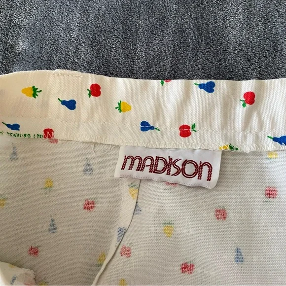 Vintage Button Down Fruit Skirt - Picture 3 of 3